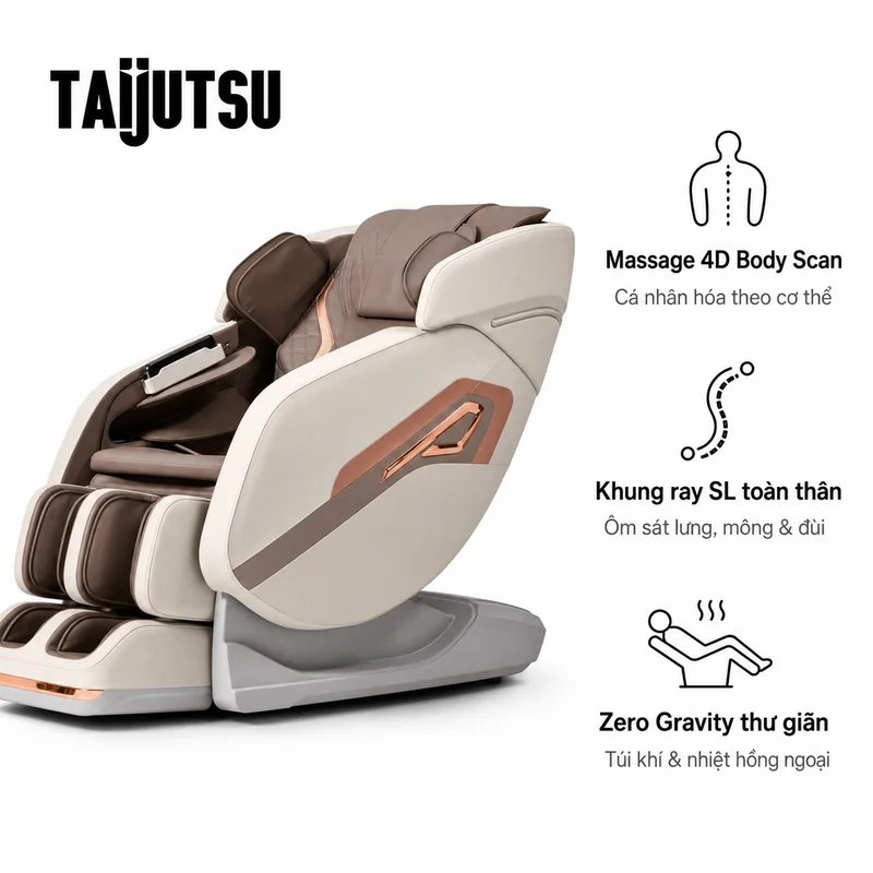 Ghế Massage Taijutsu AS3100 nội địa Nhật Bản