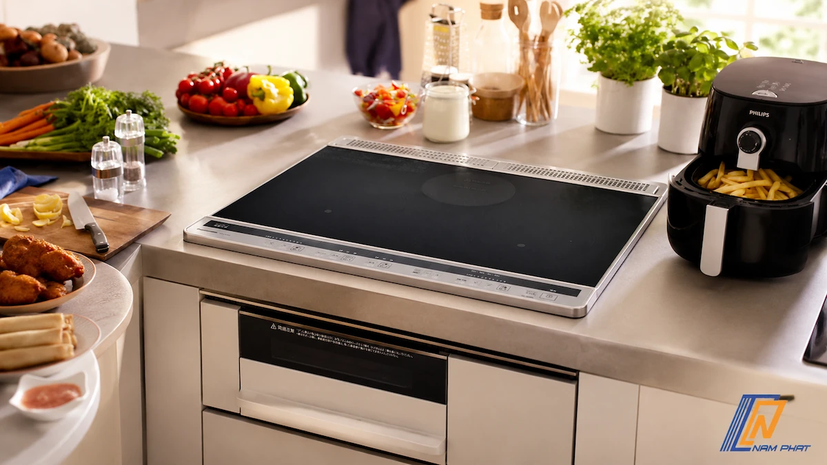 Bếp từ Panasonic L32AS 3 vùng nấu 1 lò nướng Nhật Bản nhập khẩu
