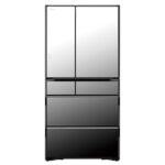 Tủ lạnh Hitachi R-WXC74K mặt đen gương, có ngăn hút chân không
