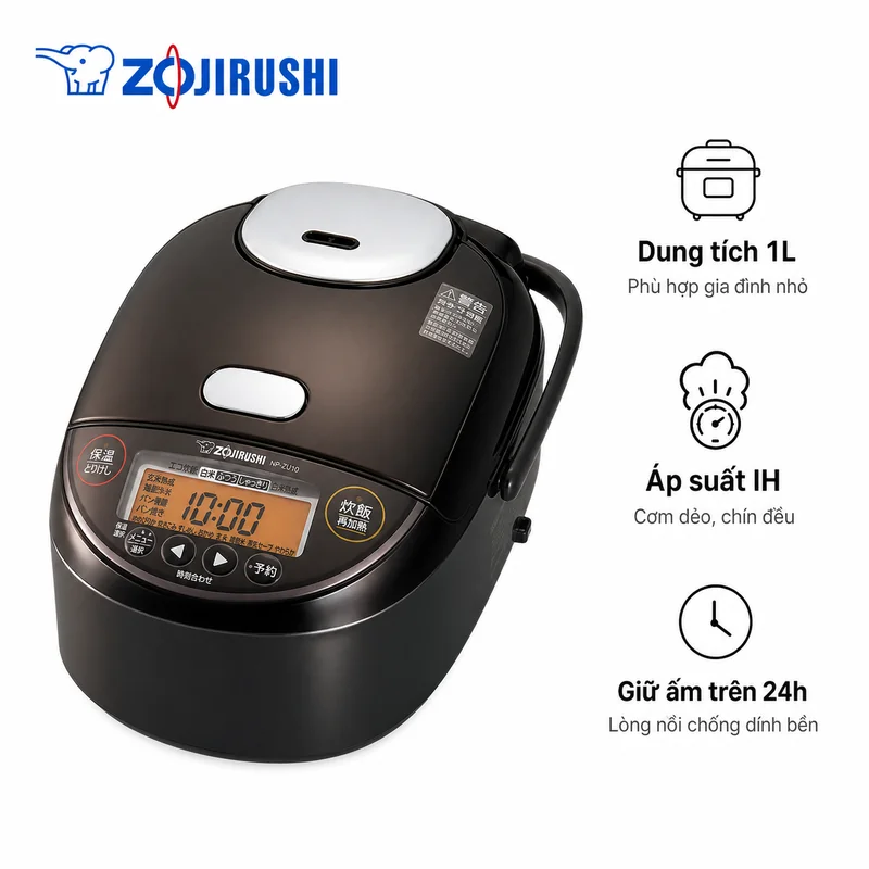 Nồi cơm điện Zojirushi NP-ZU10-TD nội địa Nhật