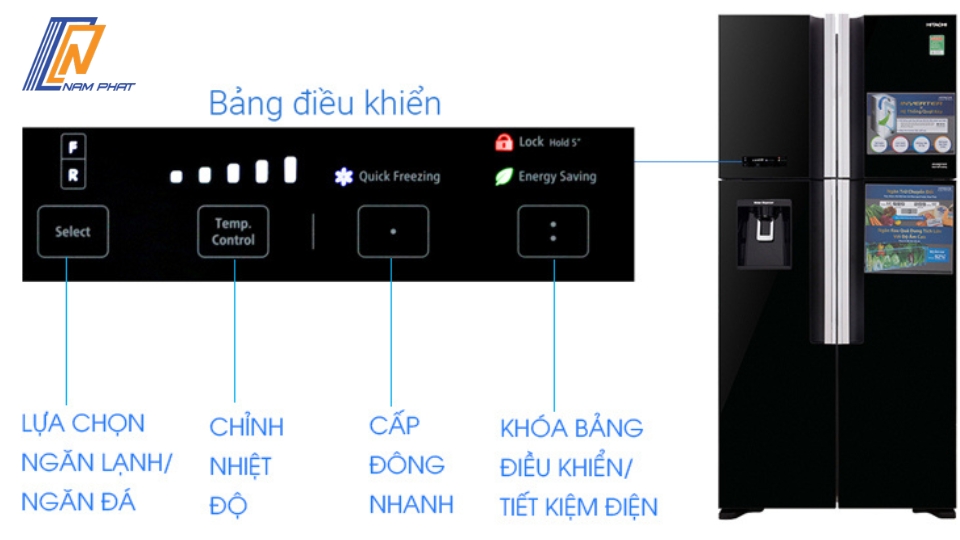 cách điều chỉnh nhiệt độ tủ lạnh Hitachi Inverter