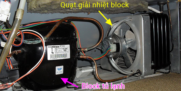Block tủ lạnh bị hỏng