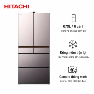 Tủ lạnh Hitachi R-GXCC67V-H 670L 6 cánh [Hàng Mới]