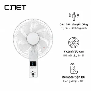 Quạt treo tường Cnet CKAJ403WH cảm biến [Mới 100%]