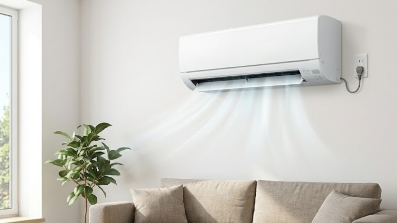Đánh giá tổng quan điều hòa Mitsubishi MSZ-GV4025-W 16000BTU nội địa Nhật lắp đặt thực tế tại phòng khách chung cư.