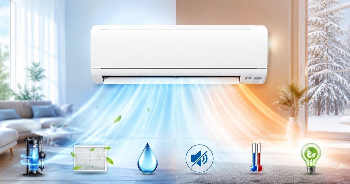 Hình ảnh điều hòa Mitsubishi MSZ-GV4025-W 16000BTU 2 chiều inverter nội địa Nhật Bản nổi bật với thiết kế tối giản, làm lạnh nhanh, sưởi ấm hiệu quả, vận hành êm ái và tiết kiệm điện phù hợp cho gia đình, chung cư và phòng diện tích 25–30m2.