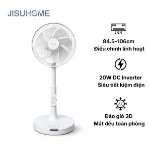 quạt jisuhome mh-f2601-w quạt đối lưu 3d 12 cấp gió