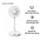 quạt jisuhome mh-f2601-w quạt đối lưu 3d 12 cấp gió