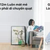 Quạt đứng JISUHOME MH-F2601-W có phạm vi làm mát 12m và góc quạt rộng, giúp làm mát toàn bộ căn phòng