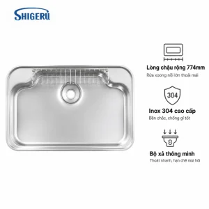 Chậu 1 hố Shigeru IK -K FS NE