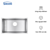 Chậu 1 hố Shigeru JSL-K FS lòng rộng 826 mm bằng inox 304