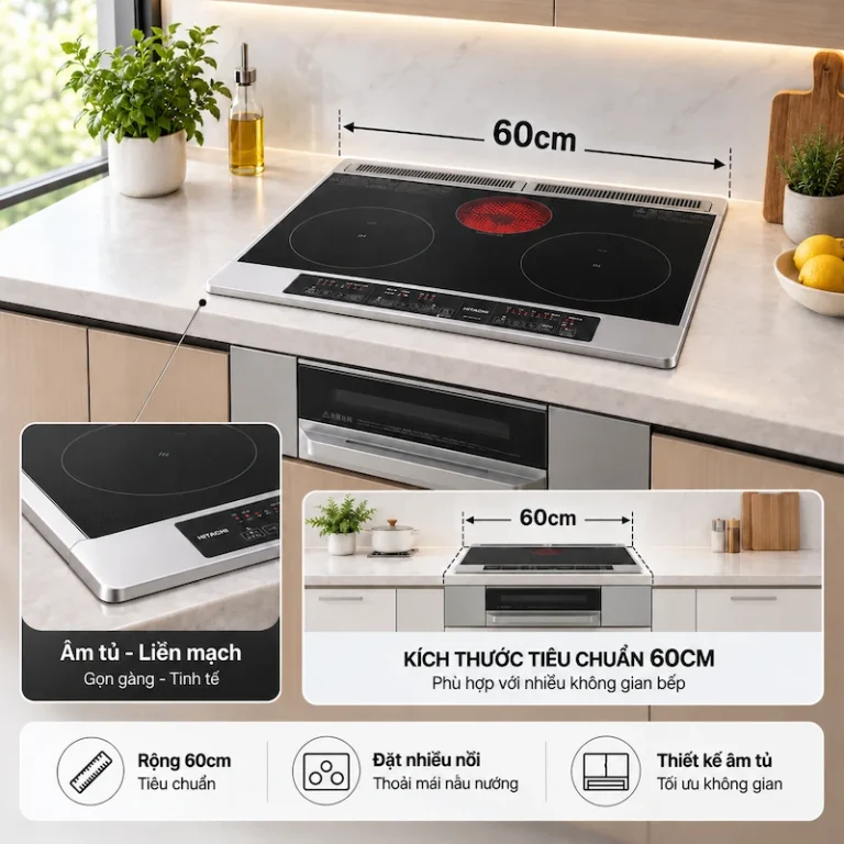 Bếp từ Hitachi HT-SK6AS âm tủ 60cm