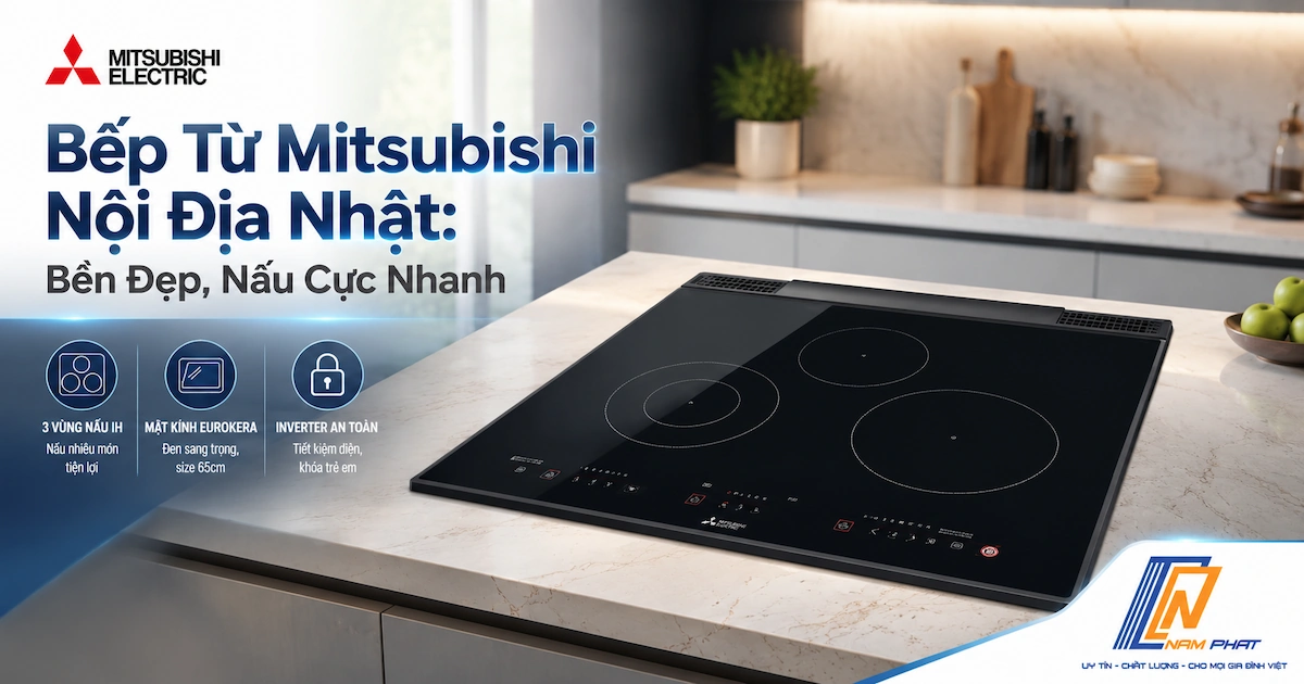 Bếp từ Mitsubishi nội địa Nhật chính hãng của Mitsubishi Electric.
