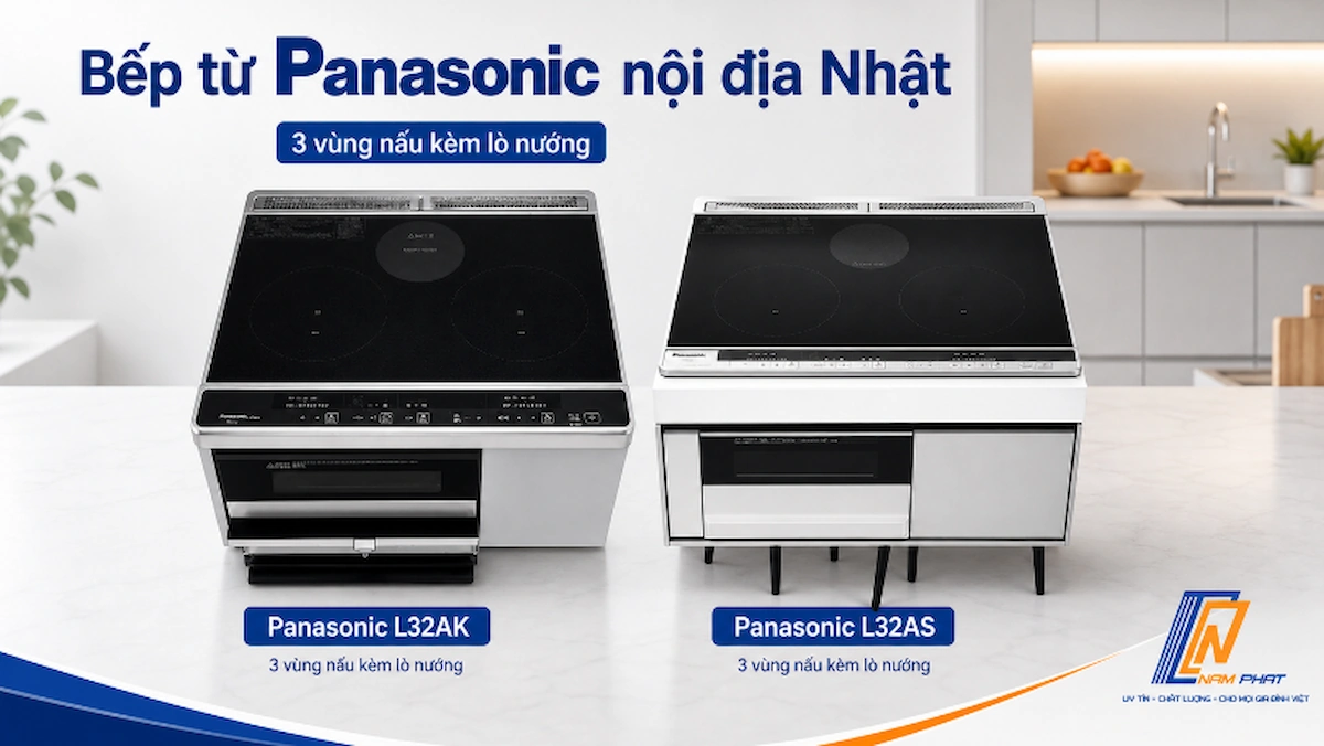 Bếp từ Panasonic KZ-L32 âm bàn bếp nội địa Nhật lắp đặt tại Việt Nam