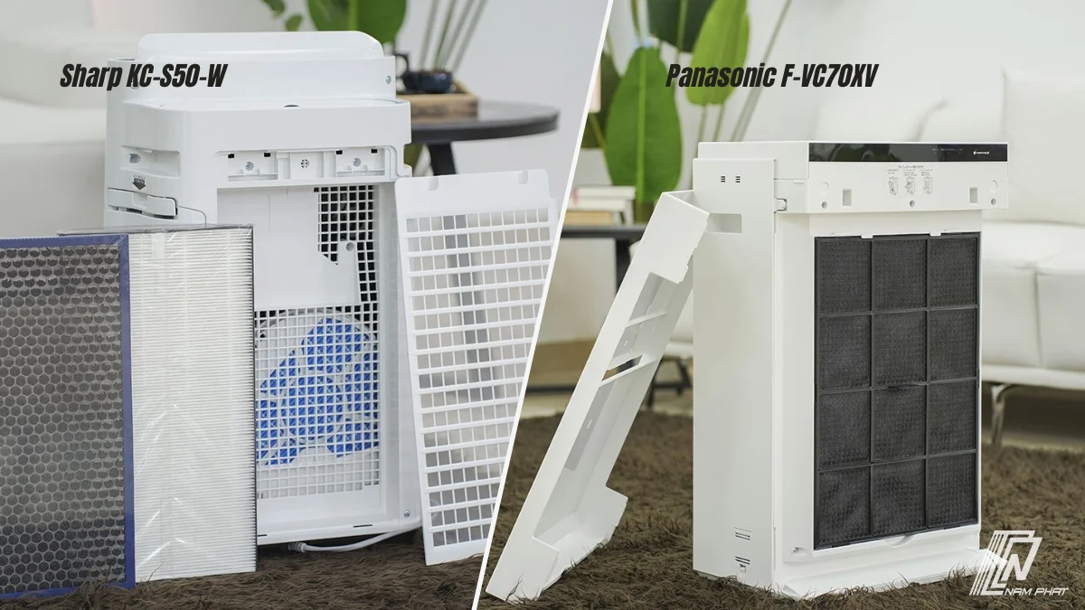 Bộ lọc và khả năng tạo ẩm của hai máy lọc không khí