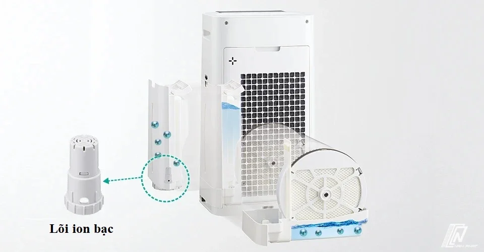 Các bộ phận tiếp xúc với nước cần chăm sóc trên máy lọc không khí bù ẩm