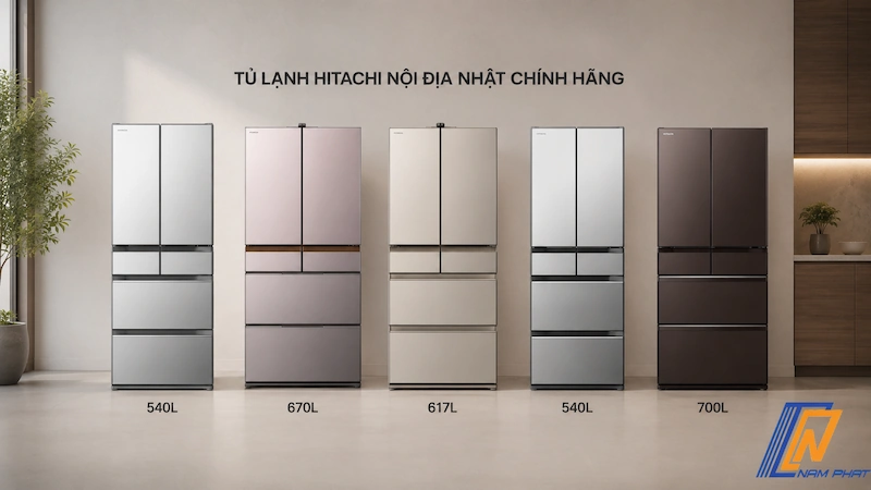 Showroom Hàng Nhật Nam Phát cung cấp các mẫu tủ lạnh Hitachi nội địa Nhật chính hãng