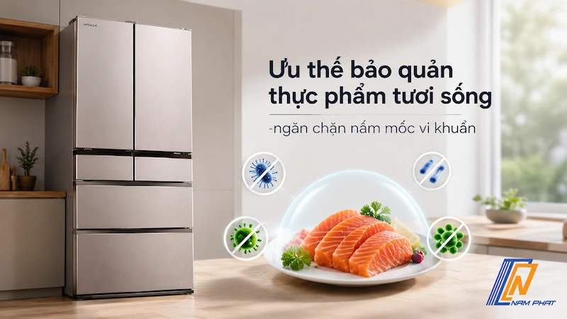 Ưu thế bảo quản thực phẩm tươi sống ngăn chặn nấm mốc vi khuẩn
