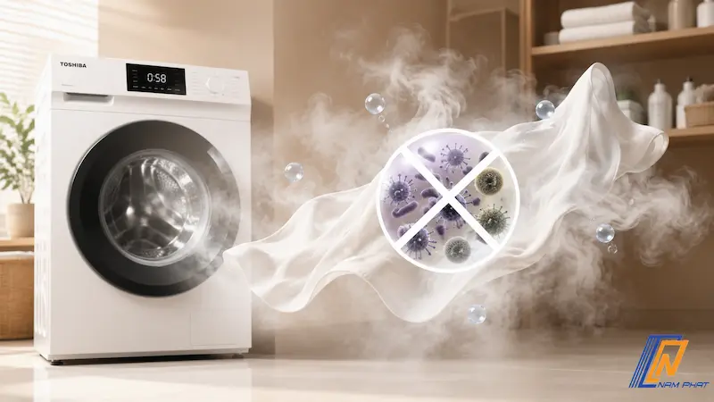 Hệ thống giặt hơi nước nóng Great Steam tiêu diệt vi khuẩn nấm mốc