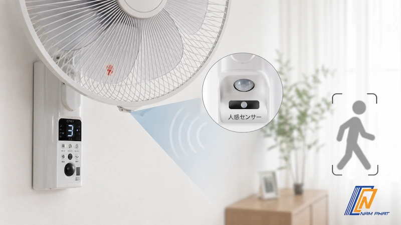 Mắt cảm biến hồng ngoại thông minh phát hiện chuyển động trên quạt Cnet CKAJ403WH
