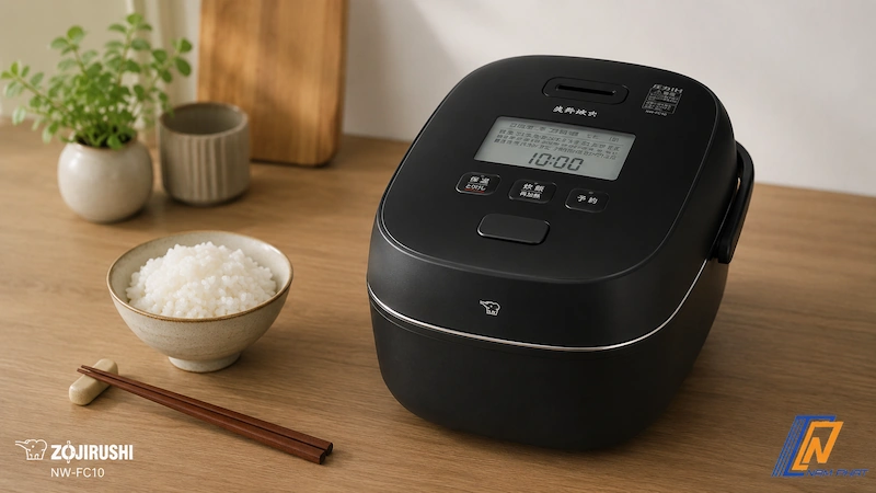 Trưng bày nồi cơm điện cao tần Zojirushi NW-FC10 chính hãng tại showroom