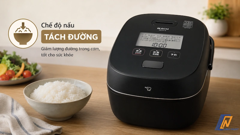Chế độ nấu cơm tách đường bảo vệ sức khỏe trên nồi cơm điện Zojirushi