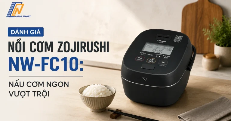 Đánh giá nồi cơm điện cao tần áp suất Zojirushi NW-FC10 màu đen mờ hiện đại