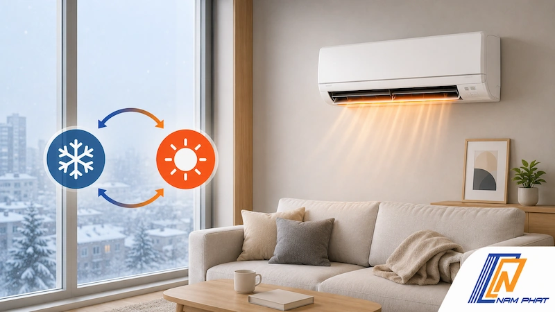 Lắp đặt điều hòa 2 chiều cho căn hộ tại khu vực miền Bắc có mùa đông lạnh
