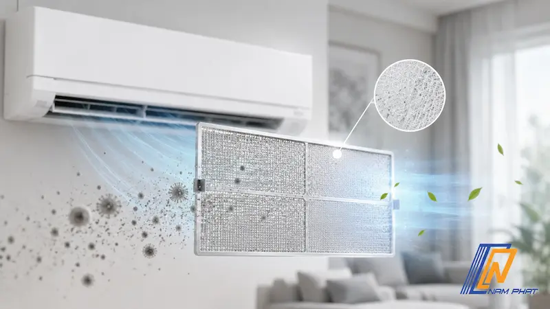 Nâng cấp tấm lọc tĩnh điện Platinum Aller để lọc các hạt bụi siêu vi PM2.5