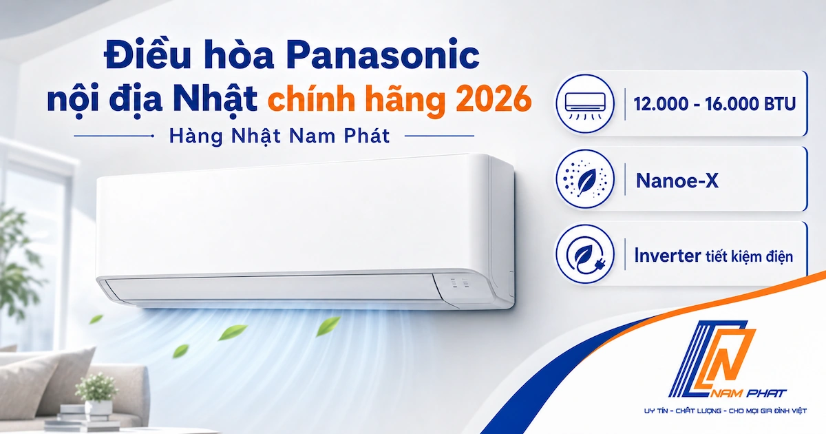 Điều hòa Panasonic nội địa Nhật chính hãng 2026 - Hàng Nhật Nam Phát
