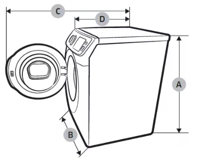 Đo khoảng mở cửa trước khi chọn máy giặt Toshiba
