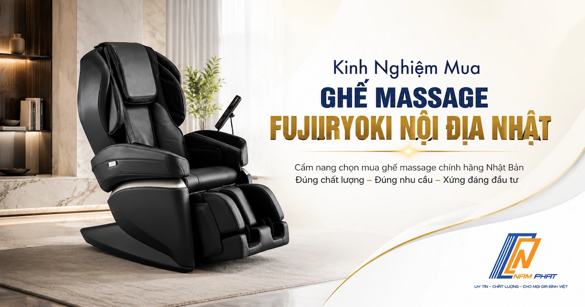 Ghế massage Fujiiryoki AS-2100-BK nội địa Nhật Bản tại Nam Phát.