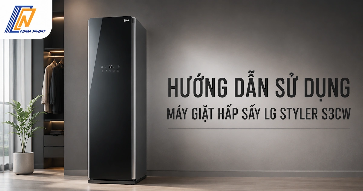 Thiết kế sang trọng mặt gương màu than kim loại của tủ giặt khô LG Styler S3CW