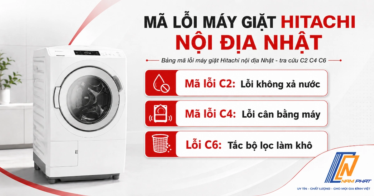 Mã Lỗi Máy Giặt Hitachi Nội Địa Nhật: Tra Cứu Và Xử Lý Nhanh