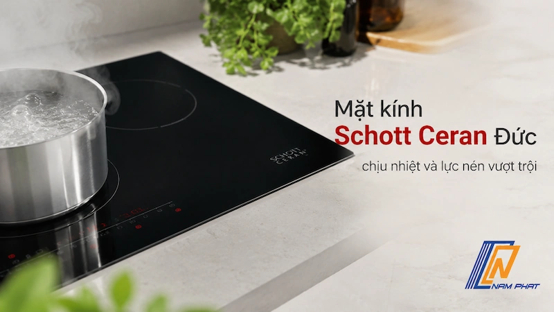 Mặt kính Schott Ceran Đức chịu nhiệt và lực nén vượt trội