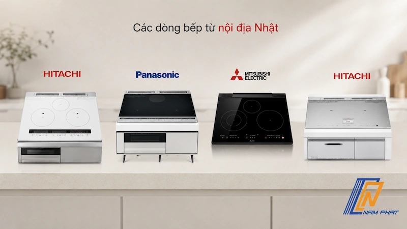 Showroom Hàng Nhật Nam Phát trưng bày các dòng bếp từ nội địa Nhật