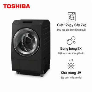 Máy Giặt Sấy Toshiba TW-127XP4L (Màu Đen, Trắng) Giặt 12kg Sấy 7kg Nội Địa Nhật