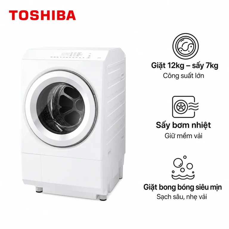 máy giặt Toshiba TW-127XM3L-W thiết kế hiện đại