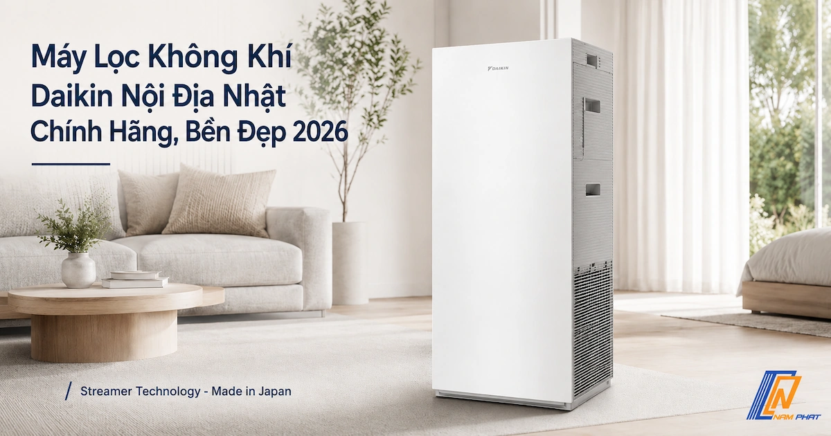 Máy lọc không khí Daikin ACK70Z-W nội địa Nhật trong không gian phòng ở.