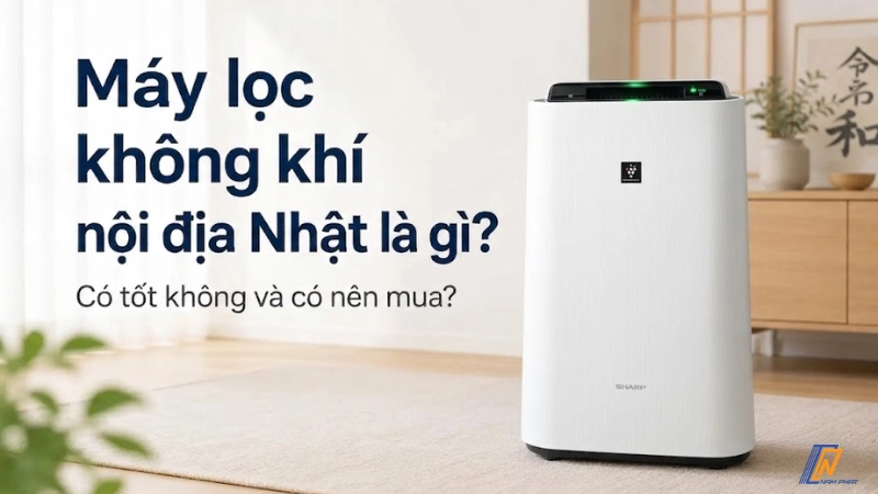 Máy lọc không khí Nhật nội địa Made in Japan cho phòng ngủ và phòng khách.
