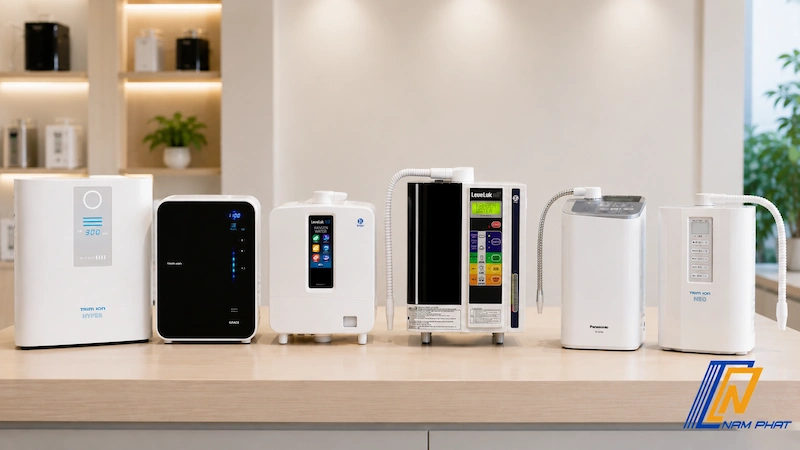 Trưng bày các dòng máy lọc nước ion kiềm Nhật nội địa tại showroom Hàng Nhật Nam Phát
