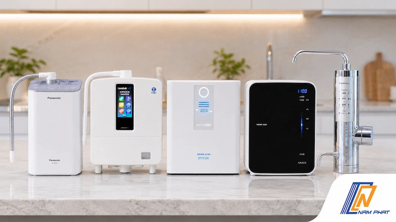 Các mẫu máy lọc nước ion kiềm chính hãng Nhật nội địa tại showroom