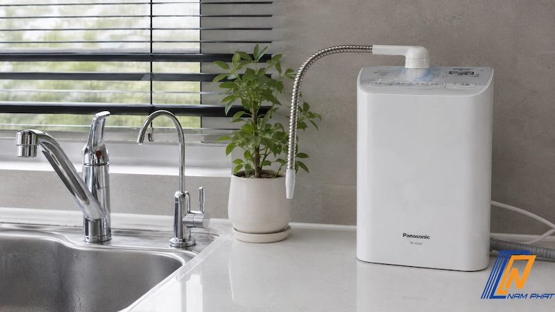 Máy lọc nước ion kiềm Panasonic TK-AS47 lắp đặt thực tế