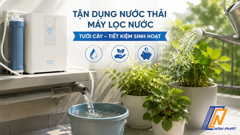 Tận dụng nước thải máy lọc nước để tưới cây tiết kiệm sinh hoạt