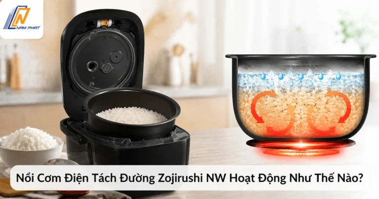 Cơ chế hoạt động của nồi cơm điện tách đường Zojirushi dòng NW Nhật nội địa