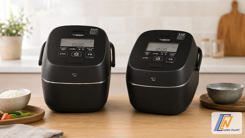 Nồi cơm điện tách đường Zojirushi trưng bày tại cửa hàng Hàng Nhật Nam Phát