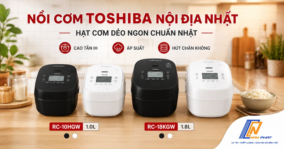 Các dòng nồi cơm Toshiba nội địa Nhật chính hãng tại Nam Phát.