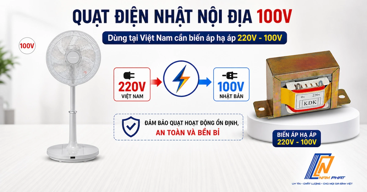 Quạt Điện Nhật 100V Dùng Ở Việt Nam – Có Cần Biến Áp?