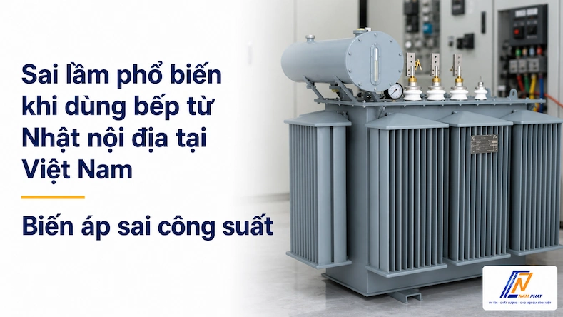 Sai lầm phổ biến khi dùng bếp từ Nhật nội địa tại Việt Nam - biến áp sai công suất