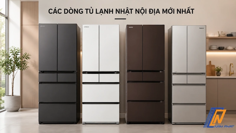 Showroom Hàng Nhật Nam Phát trưng bày các dòng tủ lạnh Nhật nội địa mới nhất